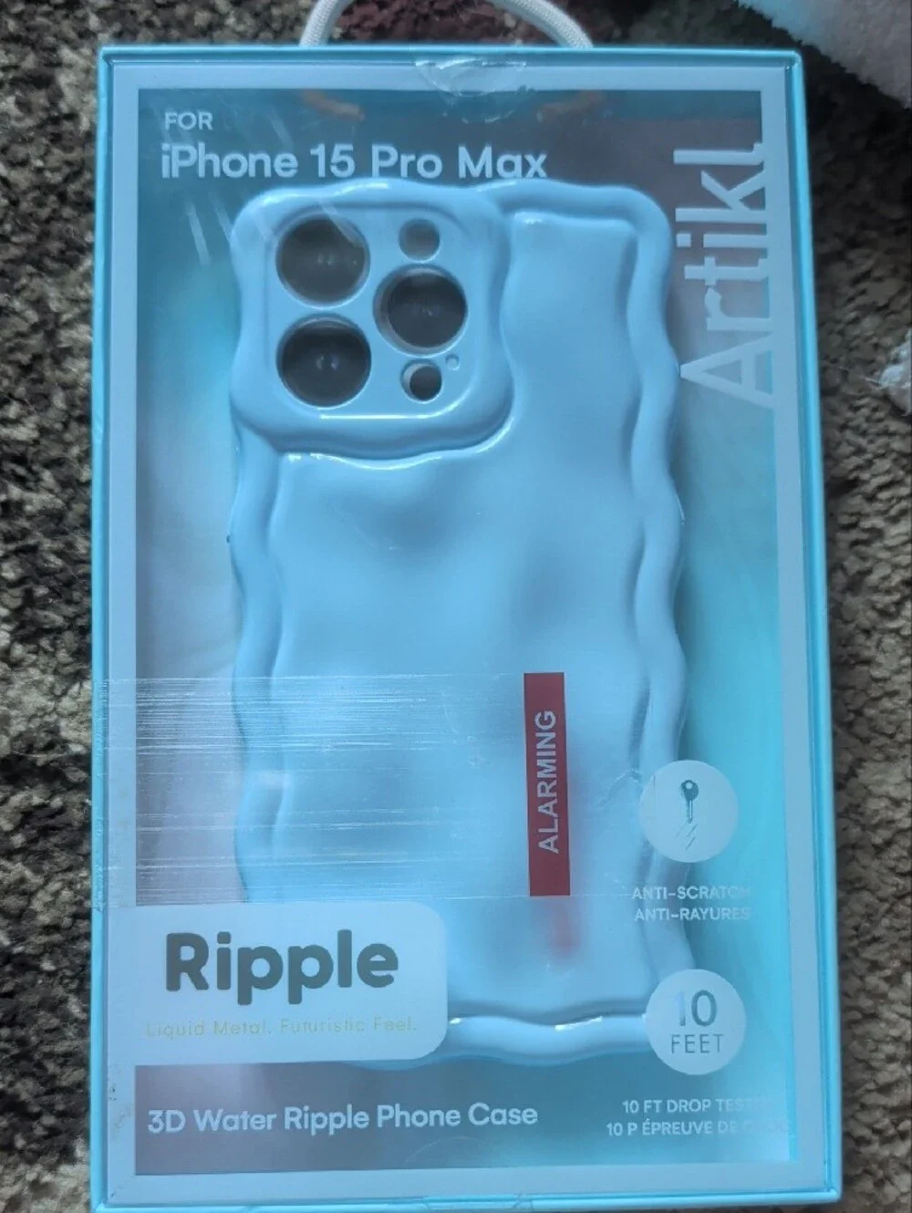 Light Blue Ripple iPhone 15 Pro Max Case